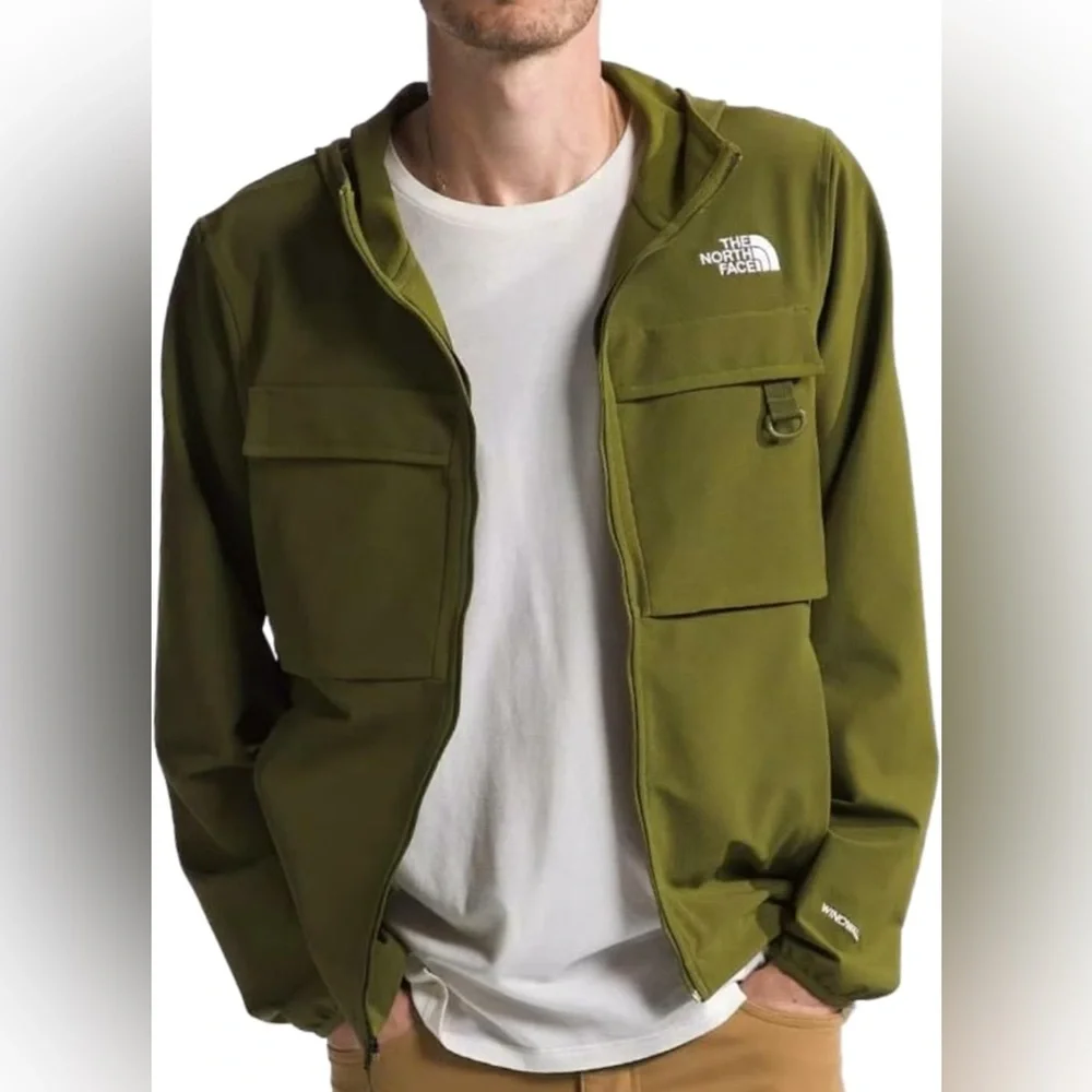 The North Face Men’s Willow stretch softshell jacket Forrest Olive Small NWT - Picture 1 of 3